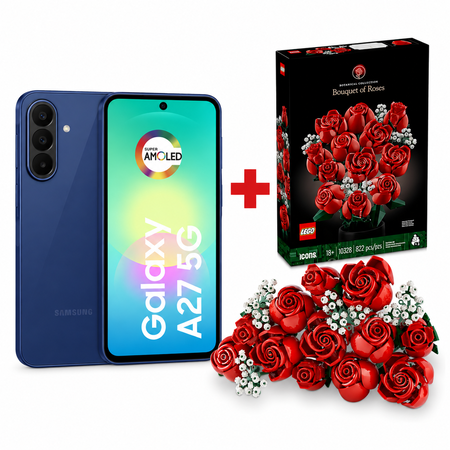 Combo Dia de la Madre Celular Samsung A27 256/8GB Azul + Ramo de Rosas Lego 10328