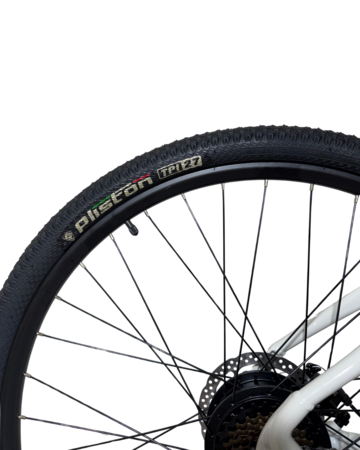 Bicicleta Electrica Fire Bird / Talle M Unico / Blanco / Cuadro de aluminio bateria integrada / Frenos a discos mecanicos / Autonomia 50km aprox / Rodado 29"