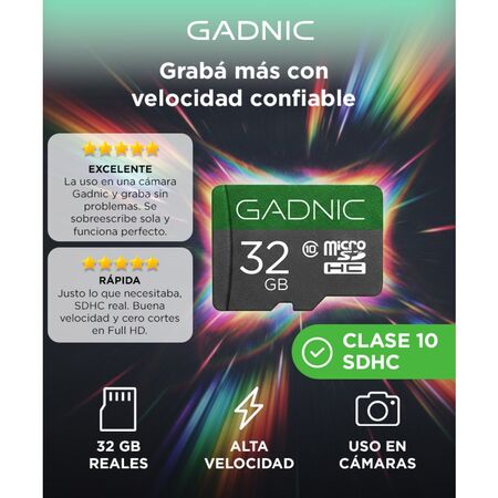 Memoria Micro SDHC GADNIC 32gb Clase 10