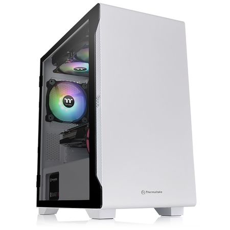 Gabinete TT S100 Mid-Tower TG Fan x1 White
