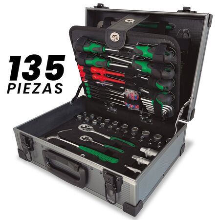Set Juego Herramientas Maletin Branx 135 Pza C Vanadio Bxmax