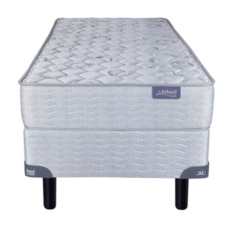Colchon y Sommier Inducol Linea Dorada 1 Plaza 80x190x24 Espuma de Alta Densidad Firme