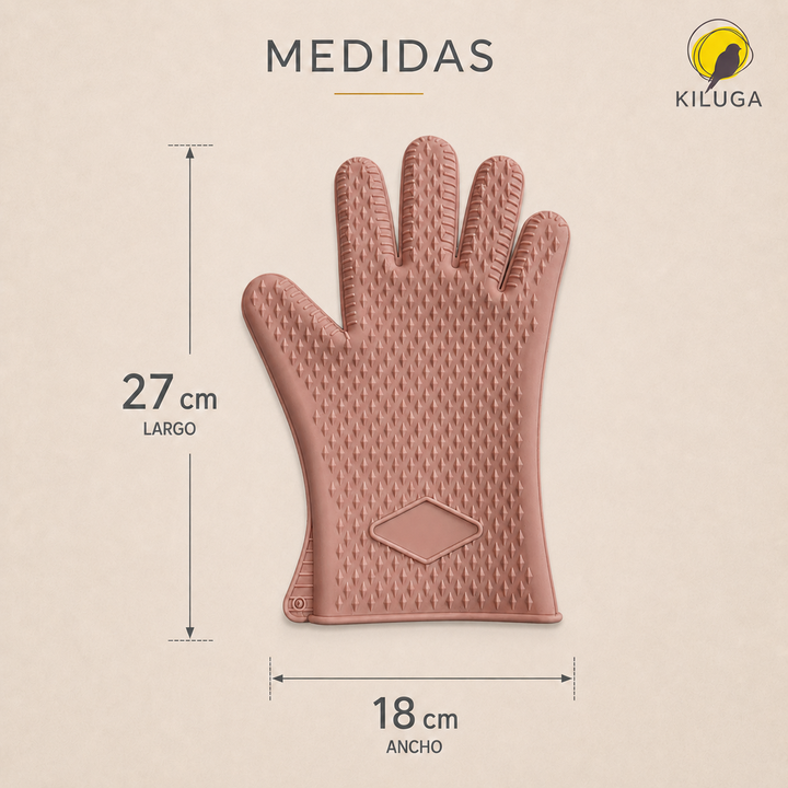 Manopla De Silicona Aislante Para Horno Rosa - Vista 2