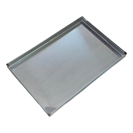 Bandeja Placa De Acero Inoxidable Lozafer 30 X 40 Cm Plateado