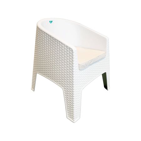 Sillón Rattan Oasis Blanco de Plástico Reforzado Exterior