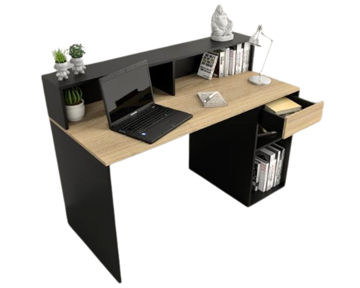 Escritorio Linea Home C/ Repisa Y 1caj 3049 Olmo/Neg Tables - Vista 1