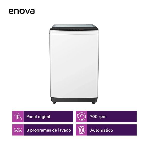 Lavarropas Enova LE06S10-BL-L 6Kg 700Rpm Blanco Superior - Vista 5