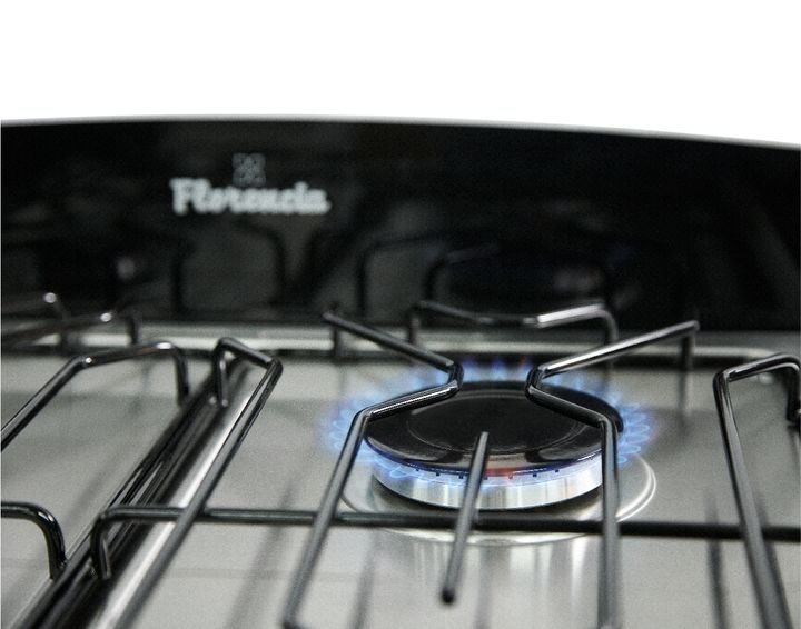 Cocina Florencia 5538 Acero Inoxidable Multigas Encendido Electronico Luz - Vista 2