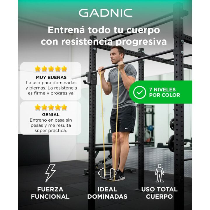 Banda de Resistencia de Entrenamiento Gadnic G-BAND105 Goma Elástica - Vista 2