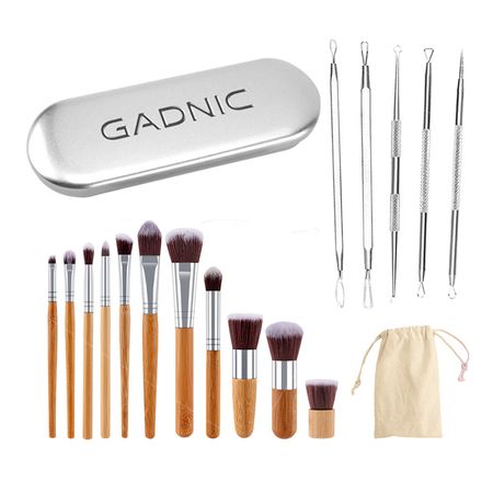 Set para remover puntos negros + Cepillos cosmética Gadnic