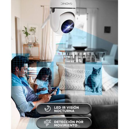 Cámara de Seguridad IP GADNIC Visión Nocturna HD Control por App