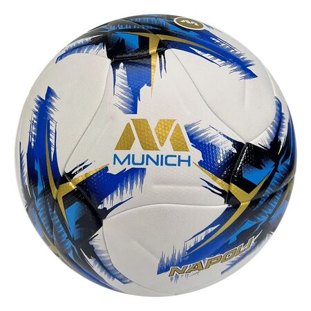 Pelota Munich Napoli Hibrida Texturizada Japanese Pu Azul/blanco