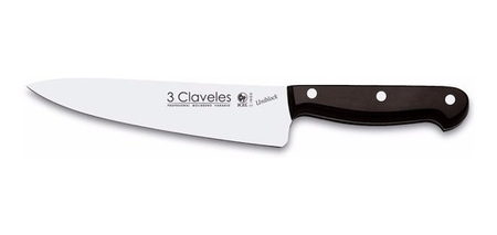 Cuchillo 3 Claveles Uniblock Acero Inox 13cm Cocinero 1152 Negro