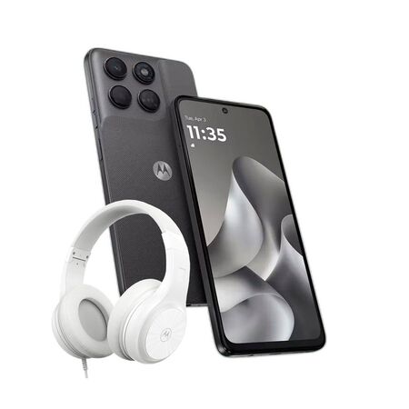 Combo Moto G47 4+128GB Impenetrable + Auricular Vincha XT120 Negro