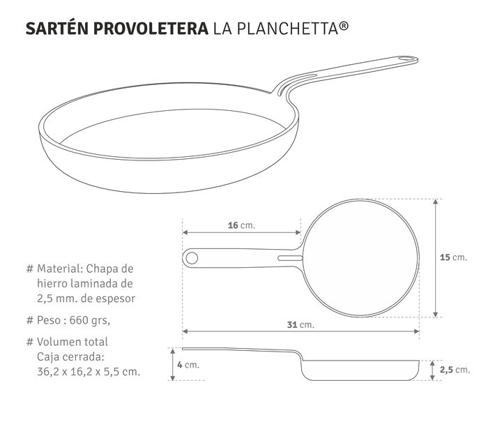 2 Provoleteras + Espátula + Pinza + Smasher - La Planchetta - Vista 2