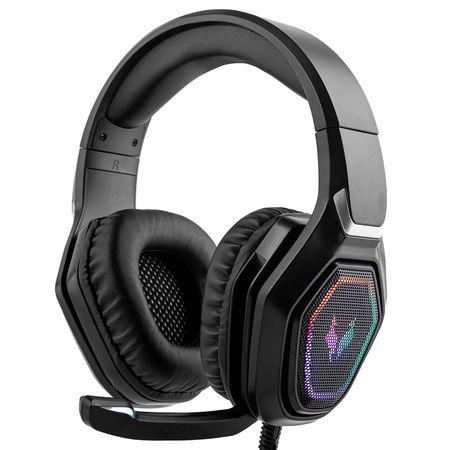 Auriculares Game Alpha Gadnic 8800 Play Micrófono Luz RGB Cancelación Sonido