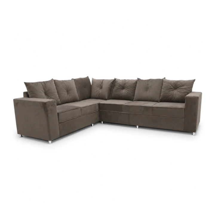 Sillon esquinero Bariloche con seis lugares color titanio - Vista 1