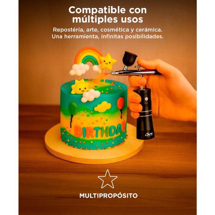 Mini Compresor Gadnic Aerógrafo Facial Manicura - Vista 4