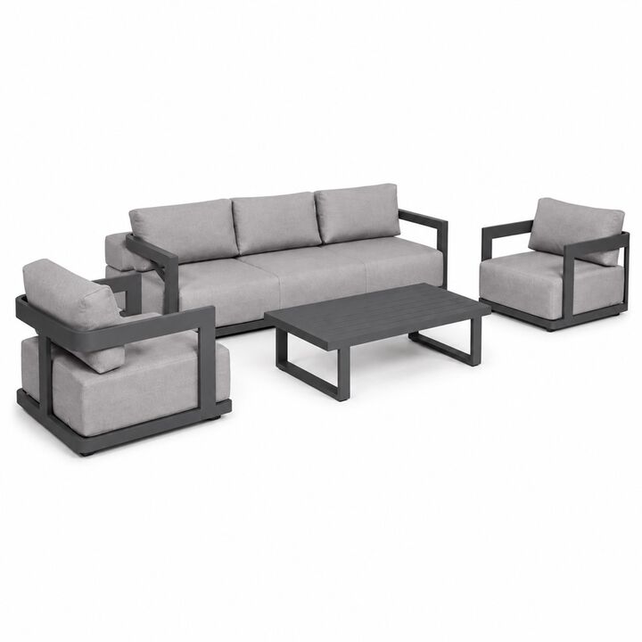 Set de Sillones Exterior Estambul Giratorio Impermeable Línea Élite 4 Piezas - Vista 1