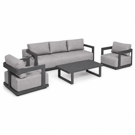 Set de Sillones Exterior Estambul Giratorio Impermeable Línea Élite 4 Piezas