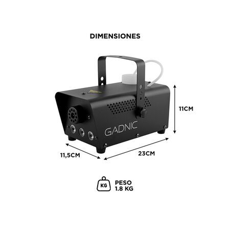Maquina De Humo Gadnic 500W Con Control Remoto
