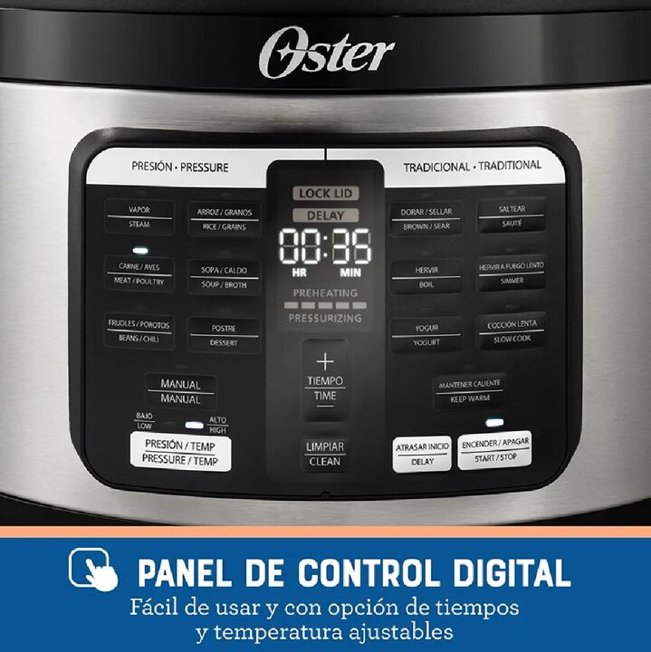 Multi-olla rápida ovalada Oster® 5.7 L — 15 funciones | CKSTPCECOV57 - Vista 8