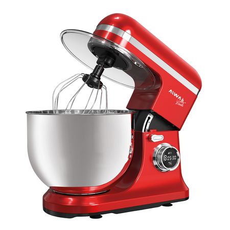 Batidora de Pie Aiwa Cook 12 Litros Digital Touch 1800W 8 Niveles de Velocidad Color Rojo