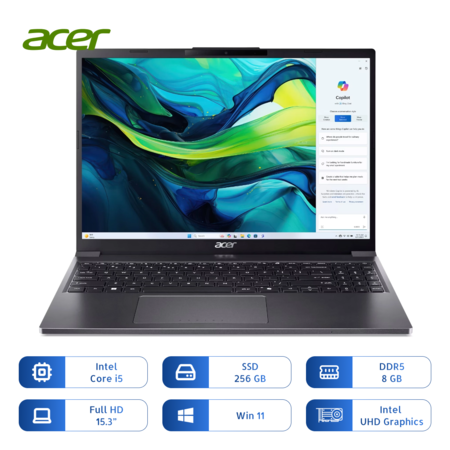 Notebook Acer Aspire Go 15 Ag15-51p-510u I5-1334u 256gb Ssd 8gb 15.3 Pulg Steel Gray