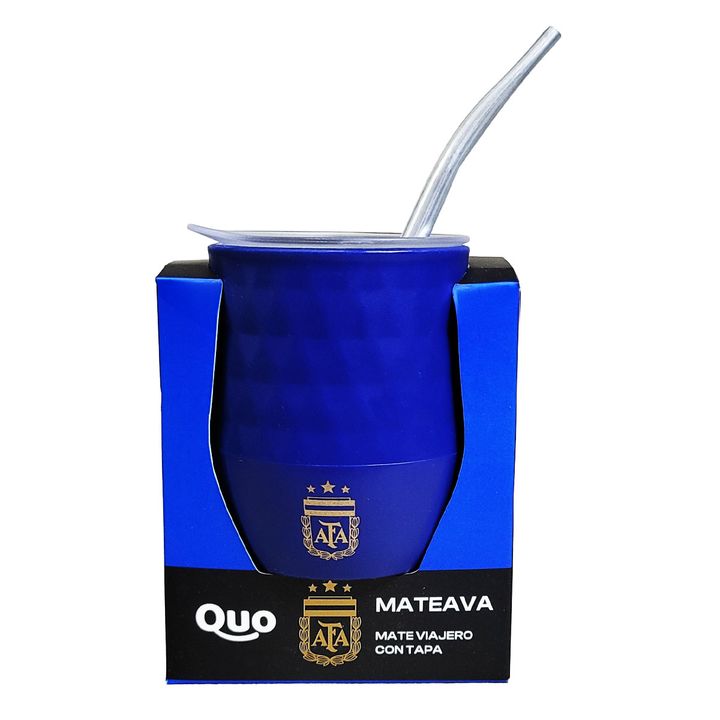 Mate Afa Oficial Plástico Con Tapa Mateava + Bombilla - Quo - Vista 1