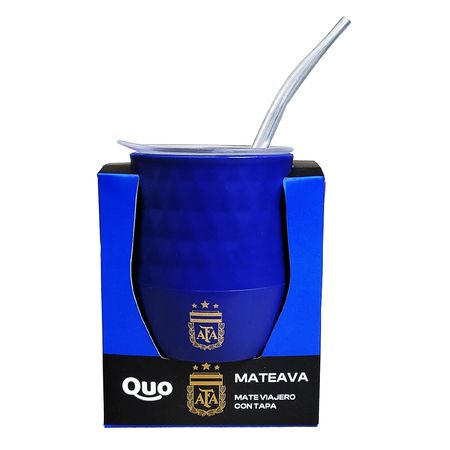 Mate Afa Oficial Plástico Con Tapa Mateava + Bombilla - Quo