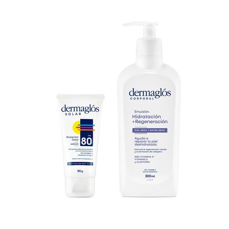 Dermaglos Set Protector Solar Fps80 + Emulsion Corporal 300ml