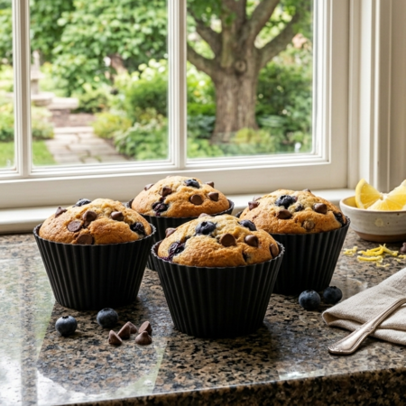 Set x 4 Moldes Silicona Muffins Cupcakes Horno Aston