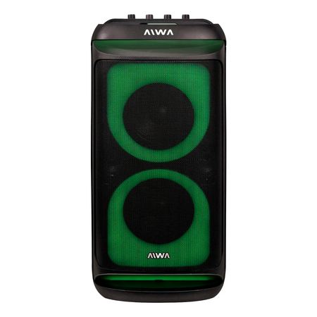 Parlante Torre Aiwa AW-T406 12000W Luces RGB Bluetooth Radio Fm