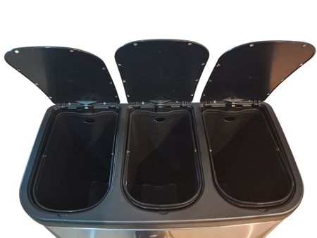 Cesto de Basura con Pedal Ezego Acero Inox 45L RM226