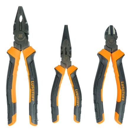 Juego De 3 Pinzas Universal Alicate Punta Lusqtoff L4235 Crv