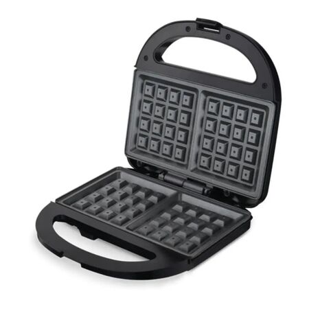 Waflera Liliana 900w Con Manija Inoxidable/Negro AW931