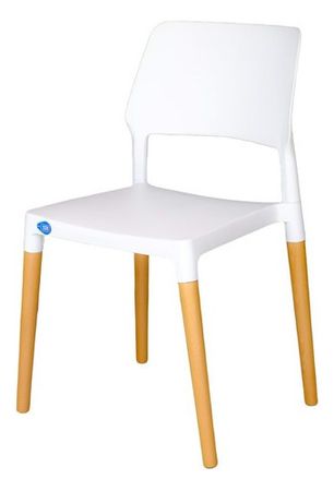 Silla Niza Patas Madera Blanca Voss