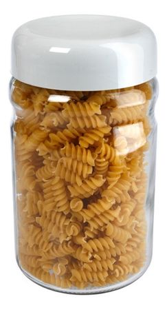 Frasco Vidrio Hermético 1400 Cc Cierre Rosca Tapa Plástica Gris