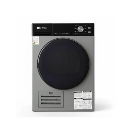 Secarropa Automatico Por Calor Y Condensacion 8 Kg Gris Steel Home Sh-Sc8g