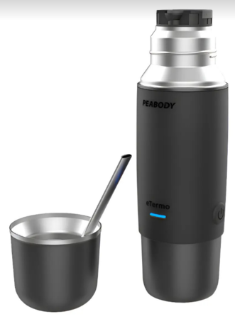 Termo Eléctrico Pe-etl500 Para Auto 500ml De Acero Inoxidable Negro Peabody 12v/24v