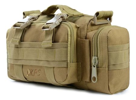 Rinonera / Bolso Kossok Tactica 2 En 1 Calgary Reforzada Khaki Liso
