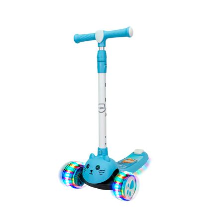 Monopatín infantil para niños con luces y altura regulable 