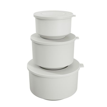 Set De Herméticos 500Ml, 1L, 2L - Blanco Coza ( 99262/1007)