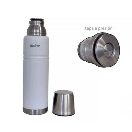 Termo Hudson Acero 1 Litro De Acero Inoxidable BLANCO