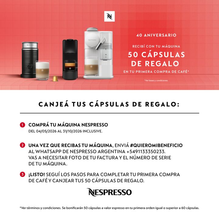 Cafetera Nespresso Inissia Negra + Aeroccino A3D40-AR-BK-NE - Vista 2
