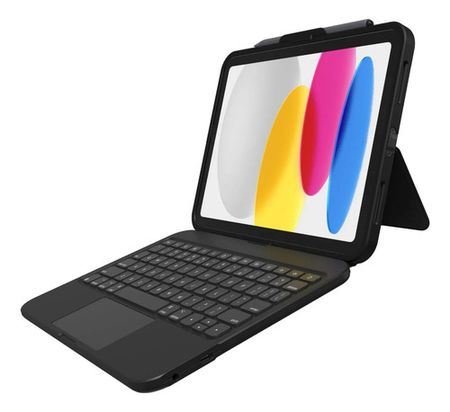 Funda Con Teclado Zagg Tough Keys iPad 11 A16/10.9(10ma Gen) Negro