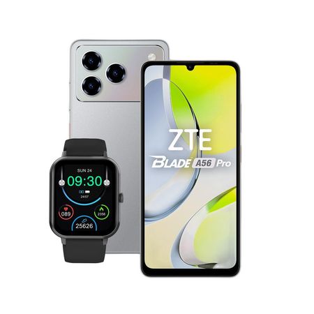 Combo ZTE A56 Pro 12+128GB Grey + Smartwatch Dekkin 1.83" IP67