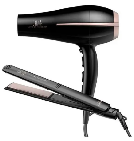 Combo Planchita GaMa Elegance Bora 230°c + Secador Chia Gama 2200w - Vista 1