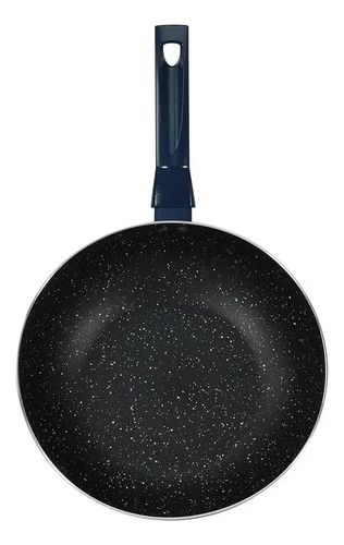 Wok 28 Cm Antiadherente Ilko Granito Navy Azul - Vista 2