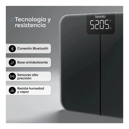 Balanza digital de baño  Bluetooth Femmto